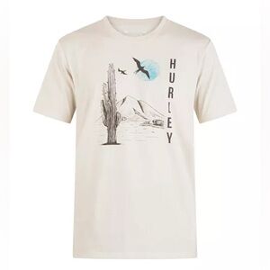 Hurley Lunch Time Dreaming Men's Short Sleeve Graphic T Shirt XXL color Cream